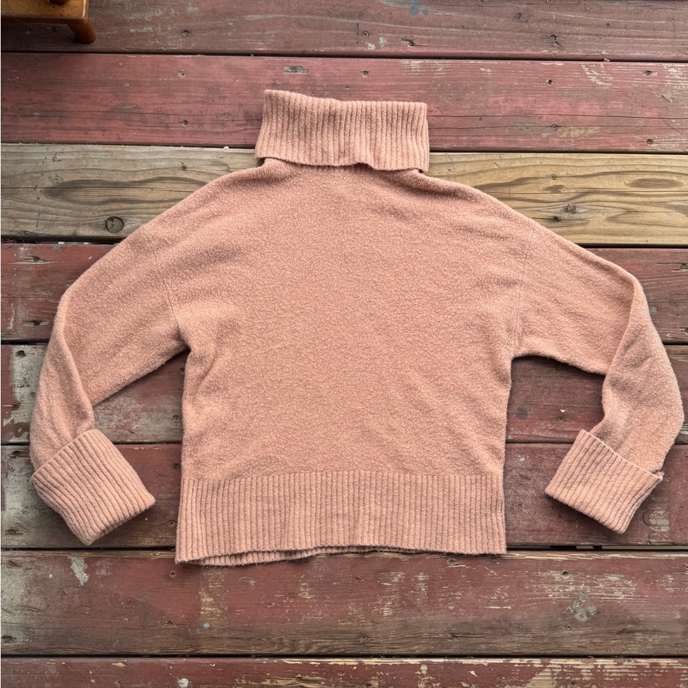 Express Tan Turtleneck Sweater with Cozy Knit